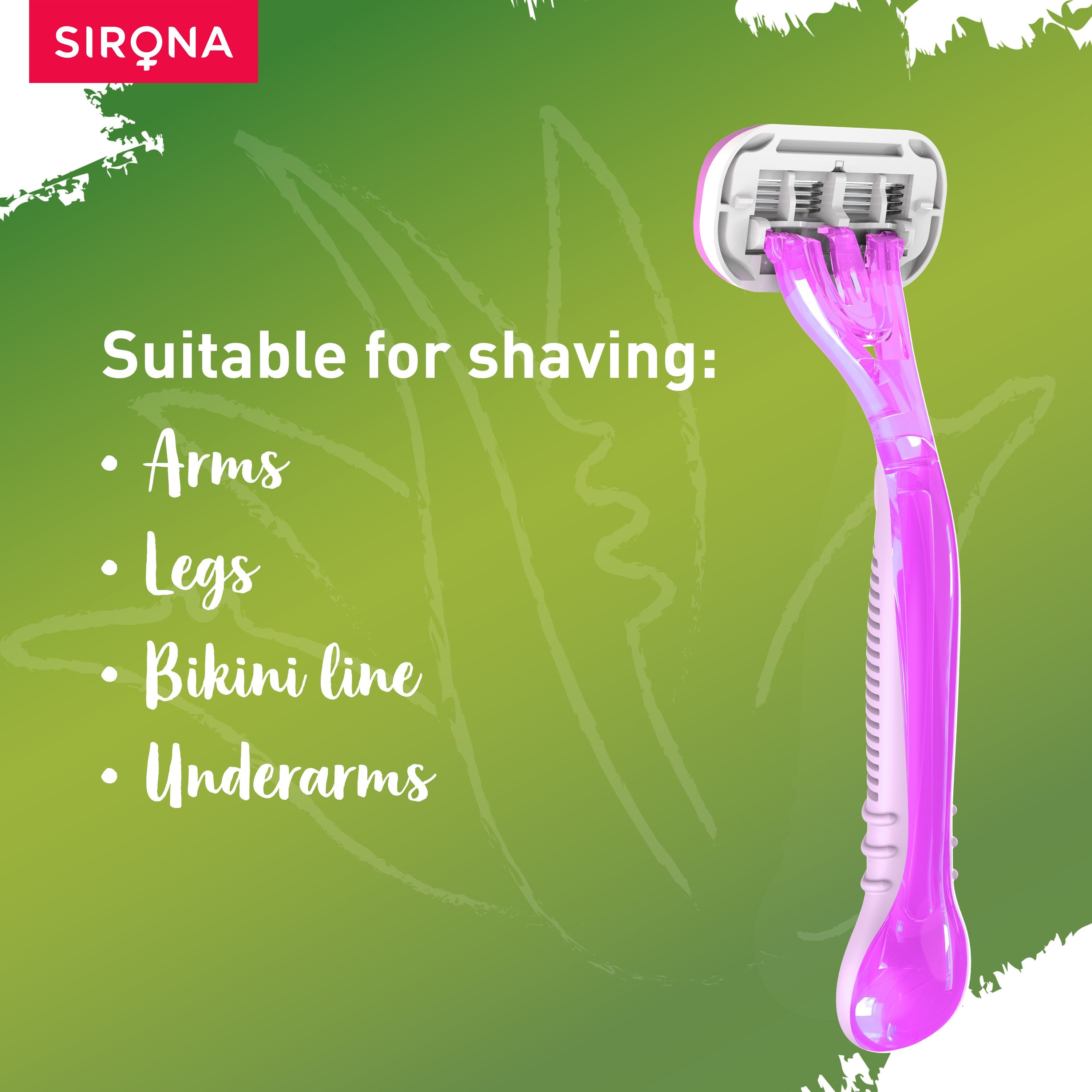Sirona Aloe Boost 4 Blade Reusable Razor - Pee Buddy