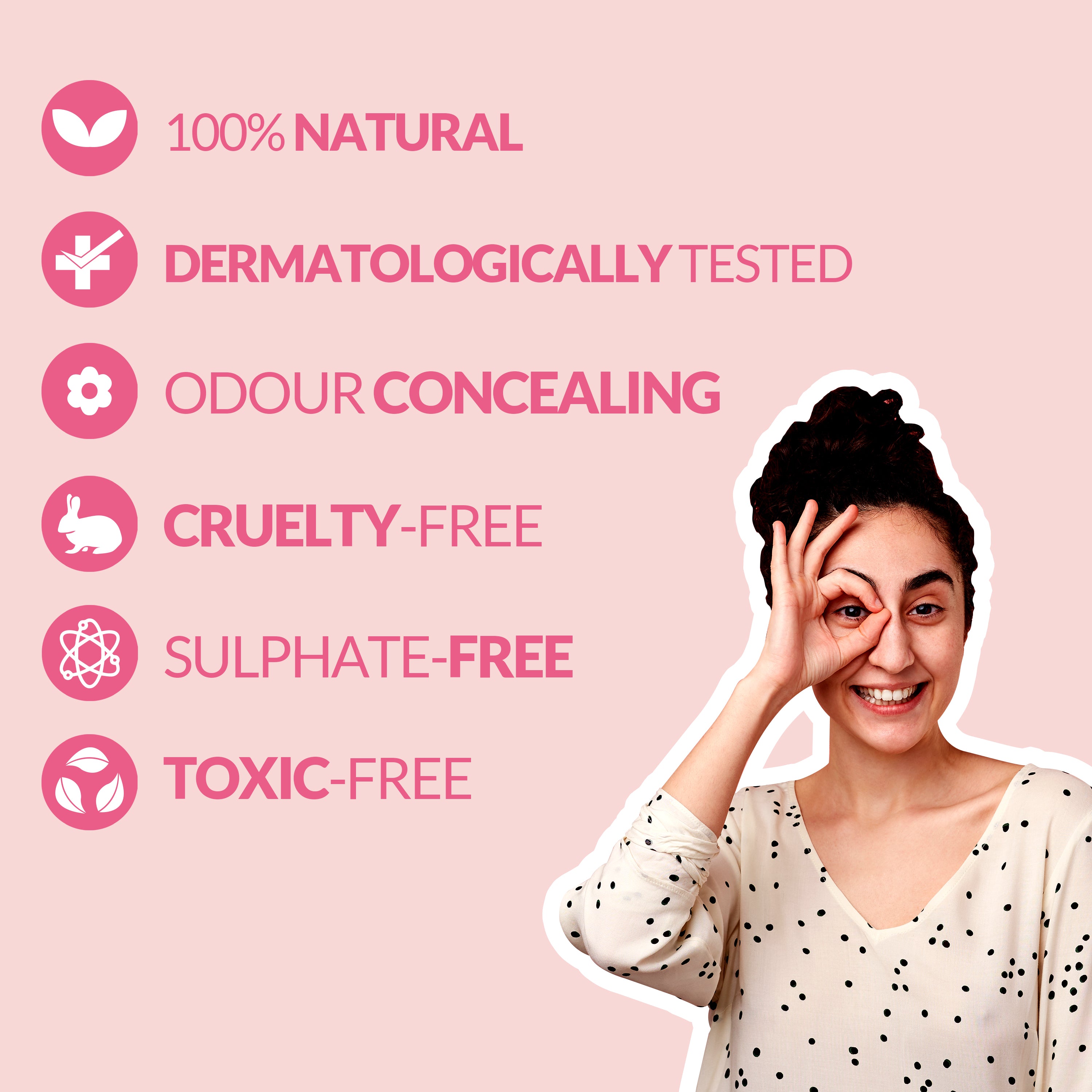 Sirona Natural Intimate Wash - with 5 Magical Herbs, Olive Oil, Tea Tree Oil & Jojoba Oil, Prevents Bad Odour, Itching & Irritation