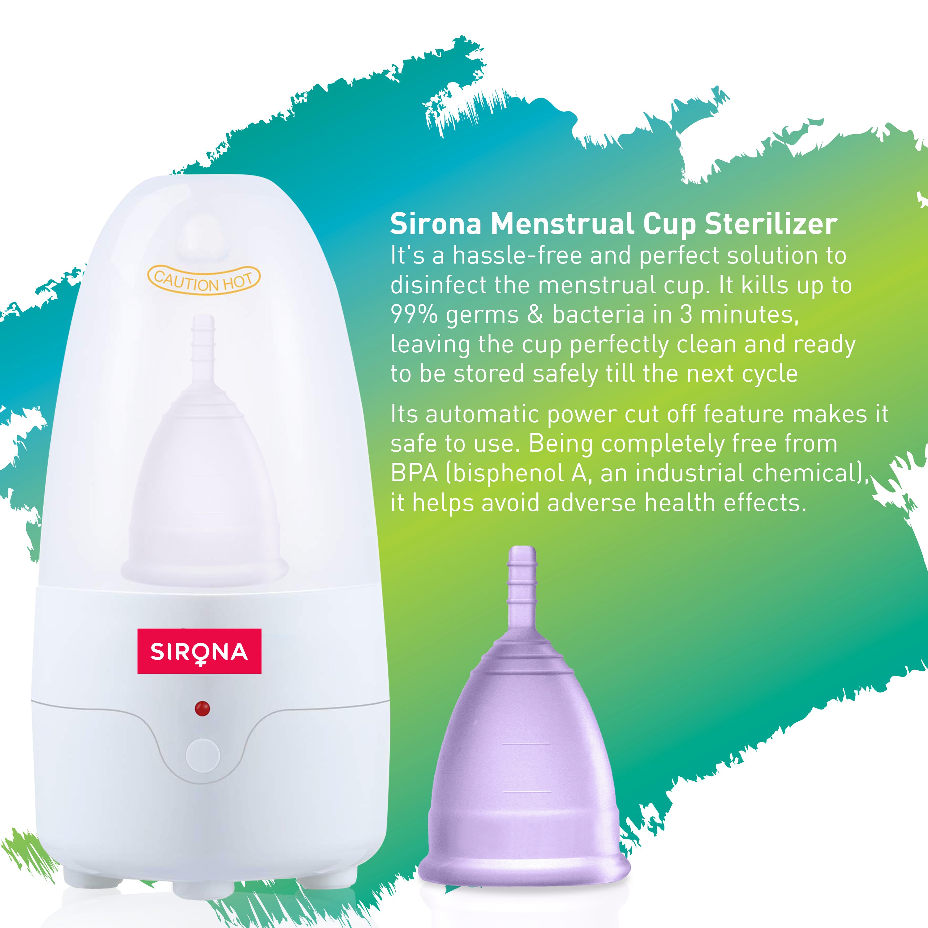 Sirona Menstrual Cup Sterilizer - 1 Unit