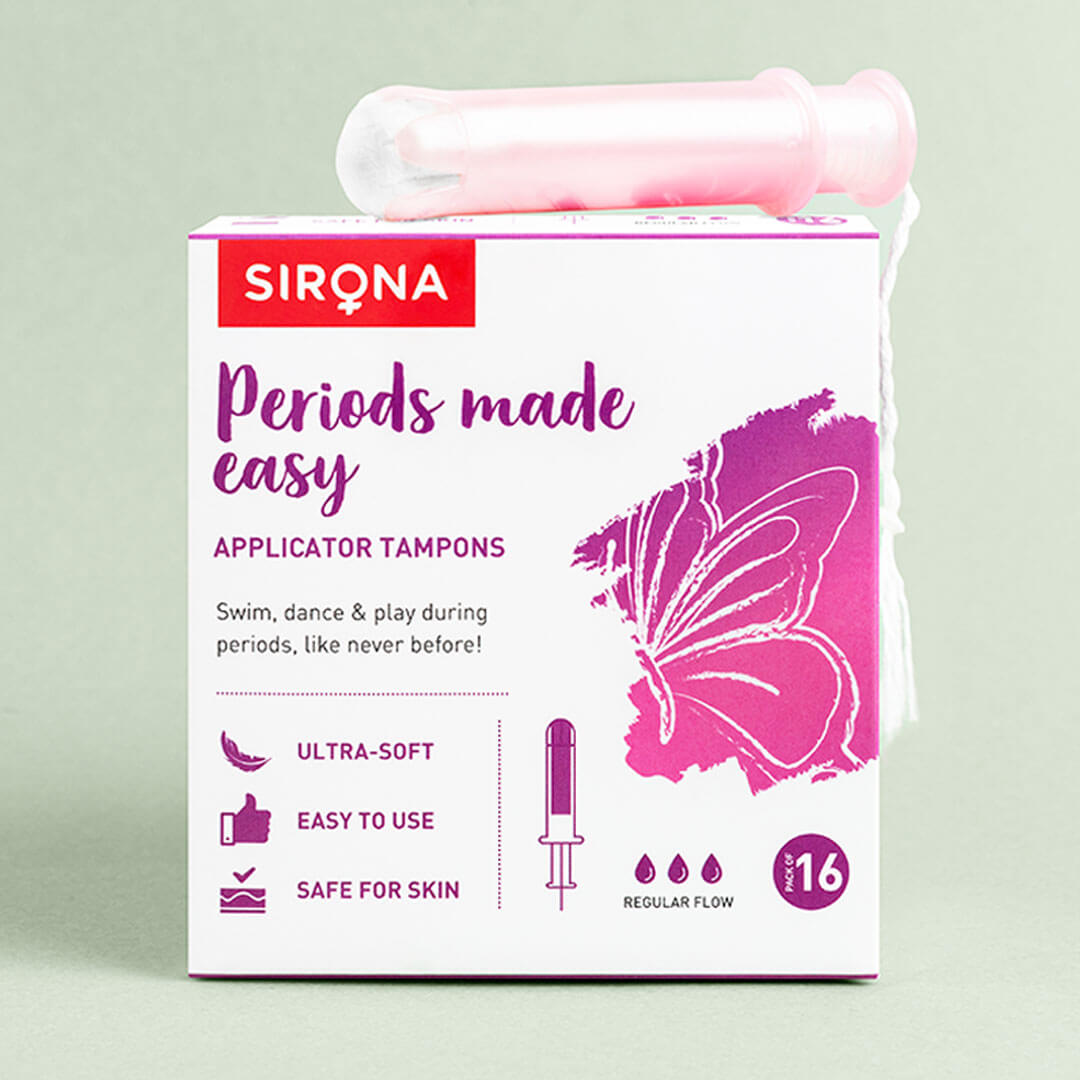 Sirona Applicator Tampons for Normal Flow | BPA-free Tampon Applicator, Ultra Soft, FDA Approved, Dermatologically tested - (16 Pcs)