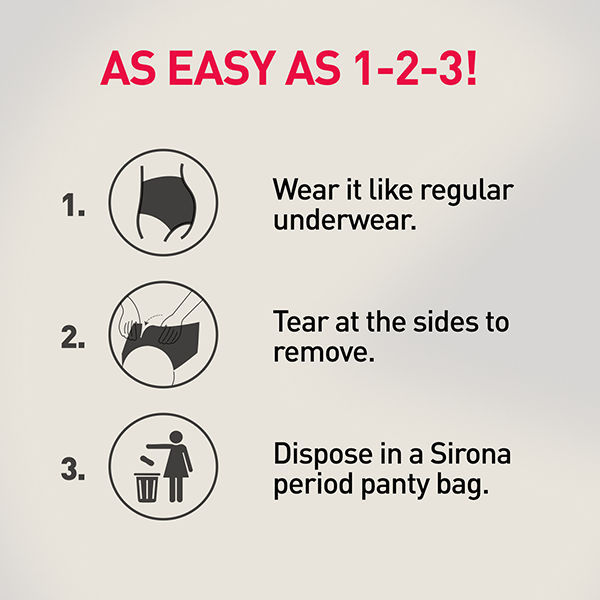 Sirona Disposable Teens Period Pants - Pack of 5
