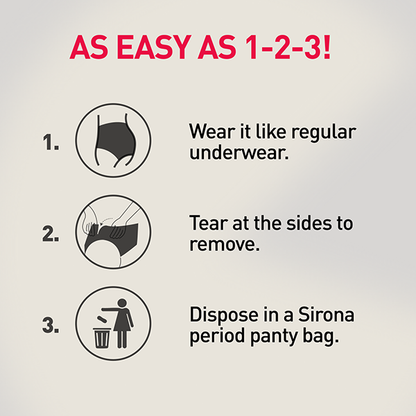 Sirona Disposable Teens Period Pants - Pack of 5