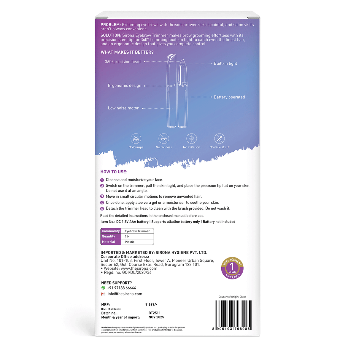 Eyebrow Trimmer for Women