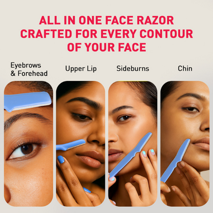 Sirona Reusable Face Razors for Women for Facial Hair - Pack of 3
