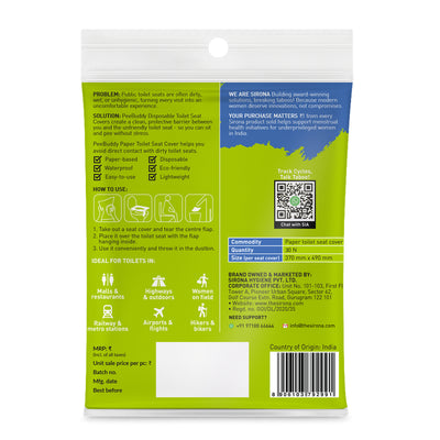 Back view of a Sirona paper towel package with text and icons on a white background