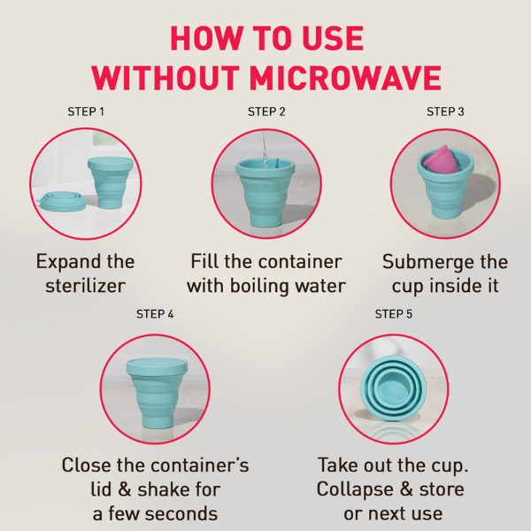 Sterilizing Container for Menstrual Cups (1 Pack of 1 Cup)