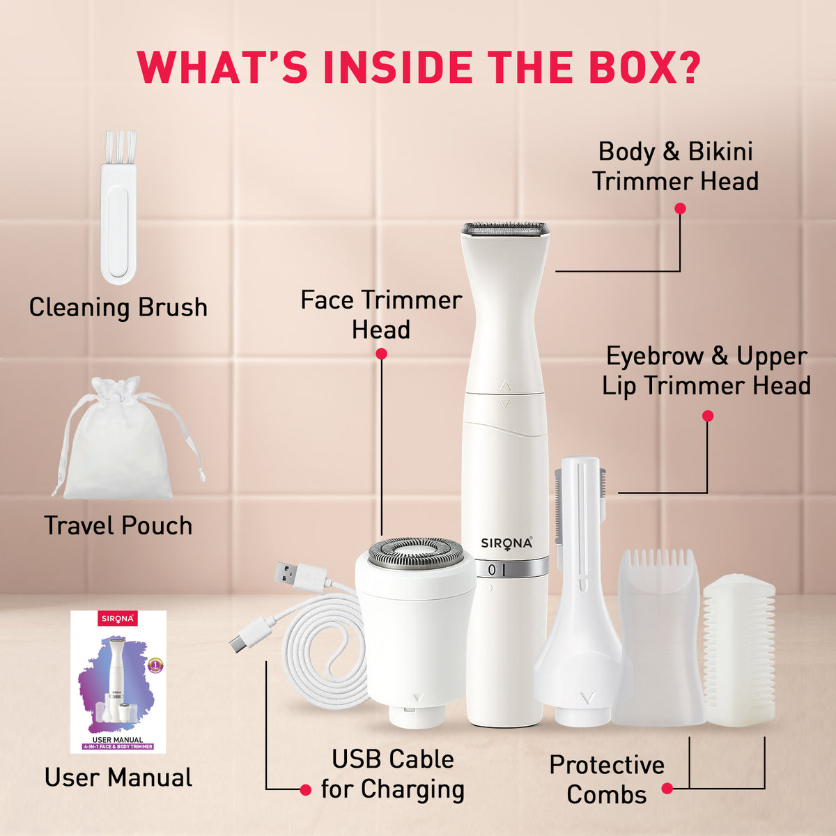 4-in-1 Face &amp; Body Trimmer for Women