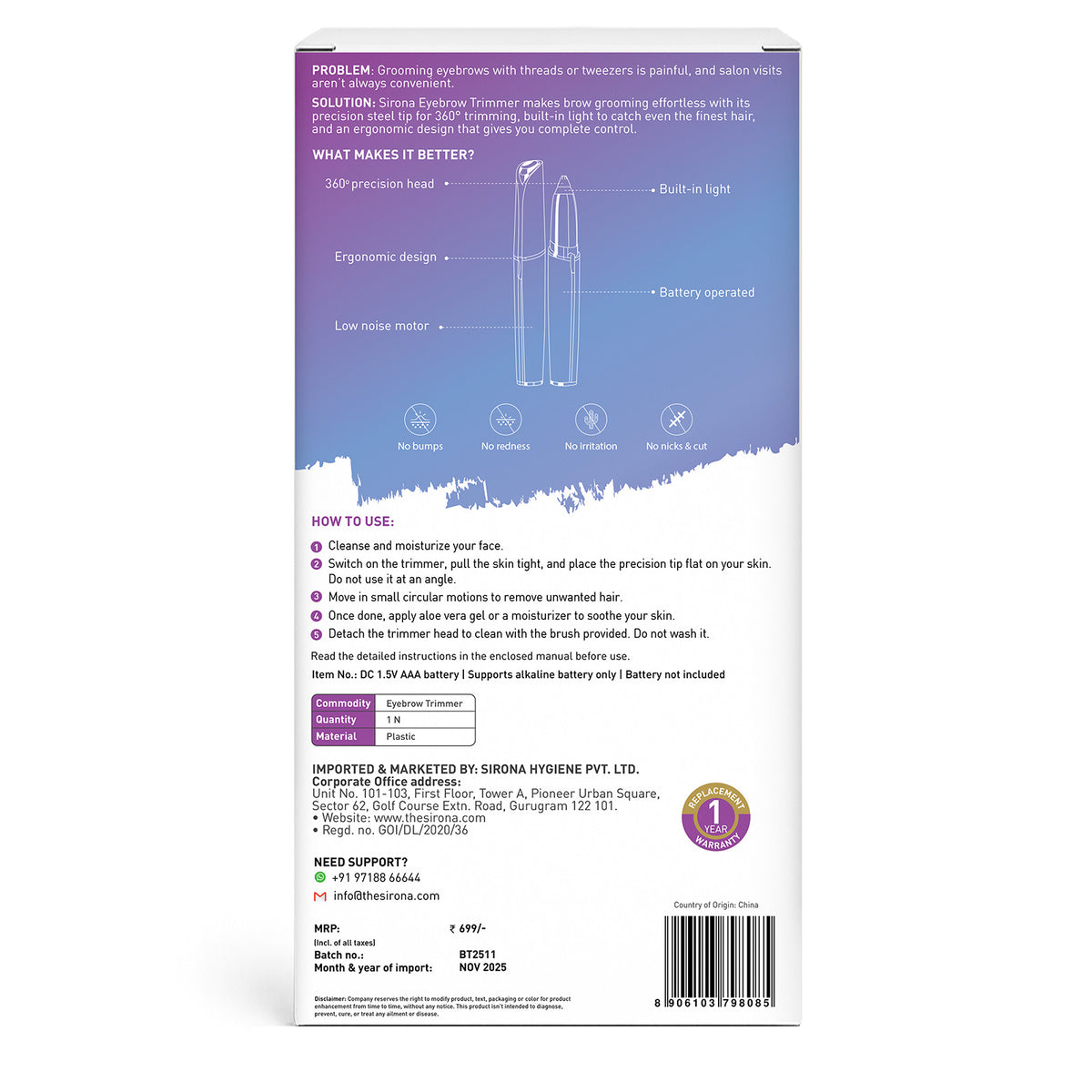 Eyebrow Trimmer for Women