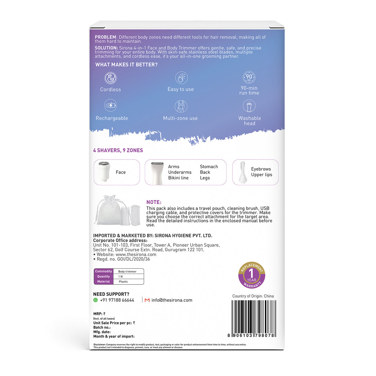 4-in-1 Face &amp; Body Trimmer for Women