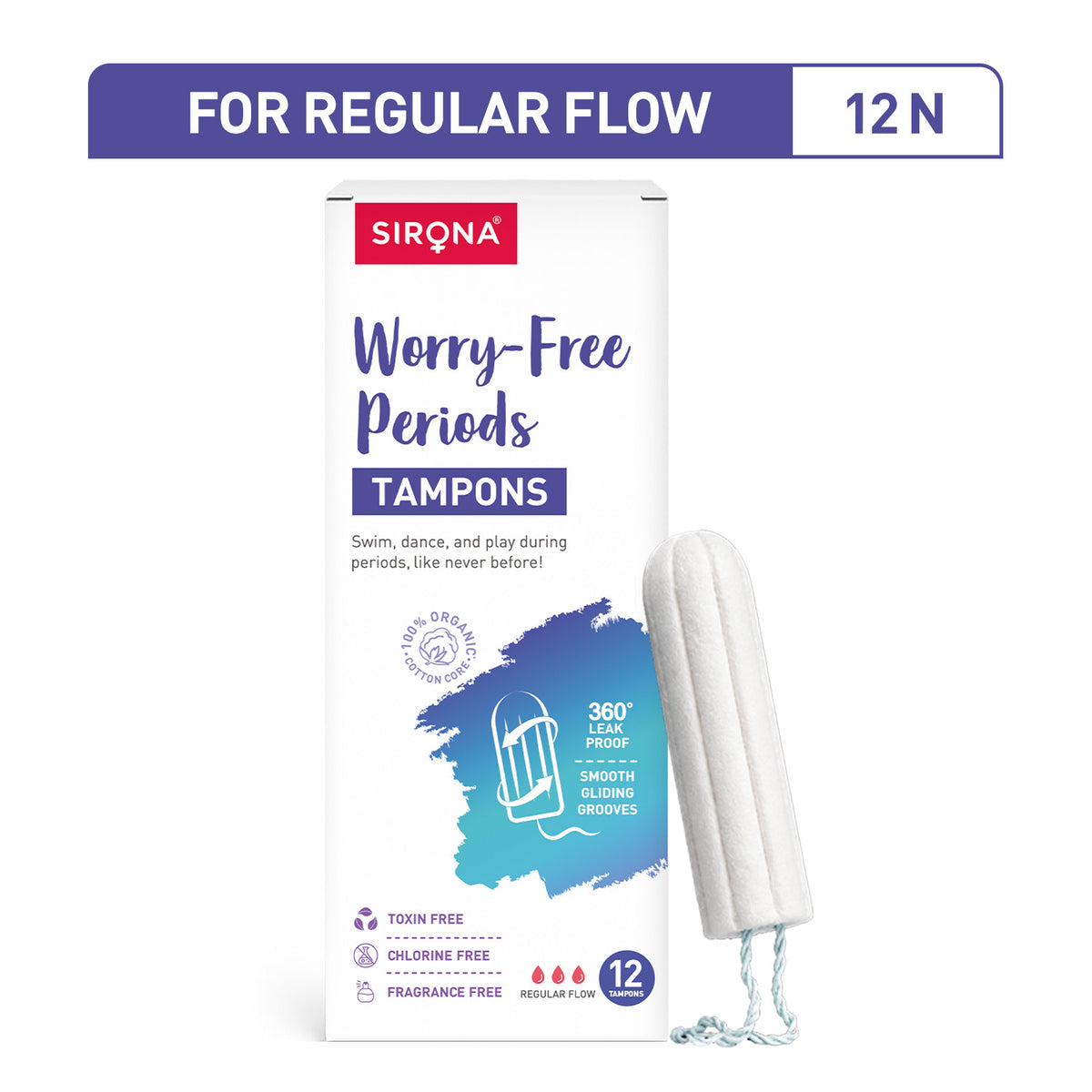 Regular Flow Tampons (Pack Of 12)