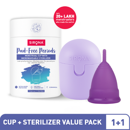 Menstrual Cup with Microwaveable Sterilizer