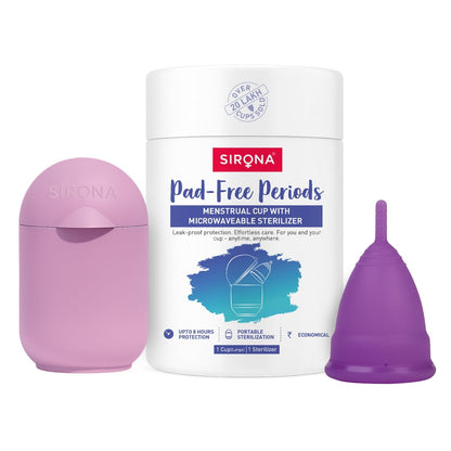 Menstrual cup with Sirona packaging 