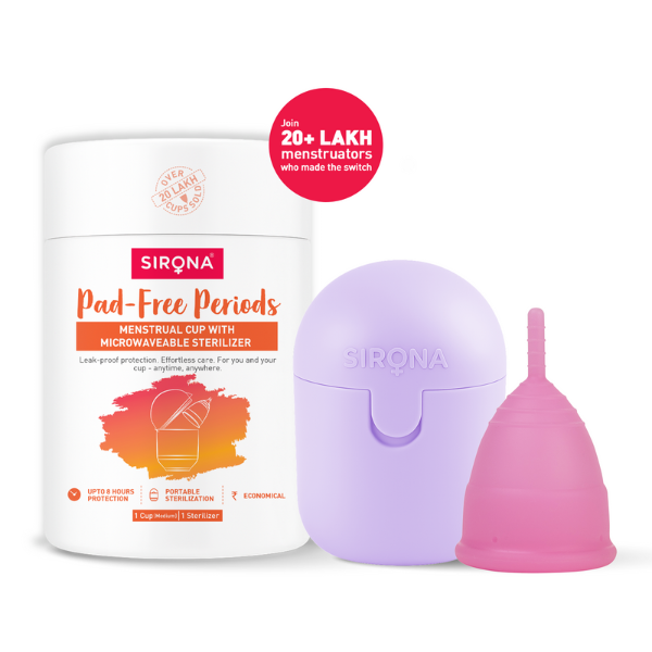 Menstrual Cup with Microwaveable Sterilizer