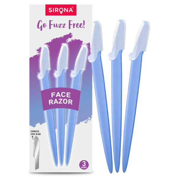 Sirona Reusable Face Razors for Women for Facial Hair - Pack of 3