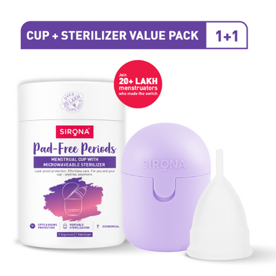 Menstrual Cup with Microwaveable Sterilizer