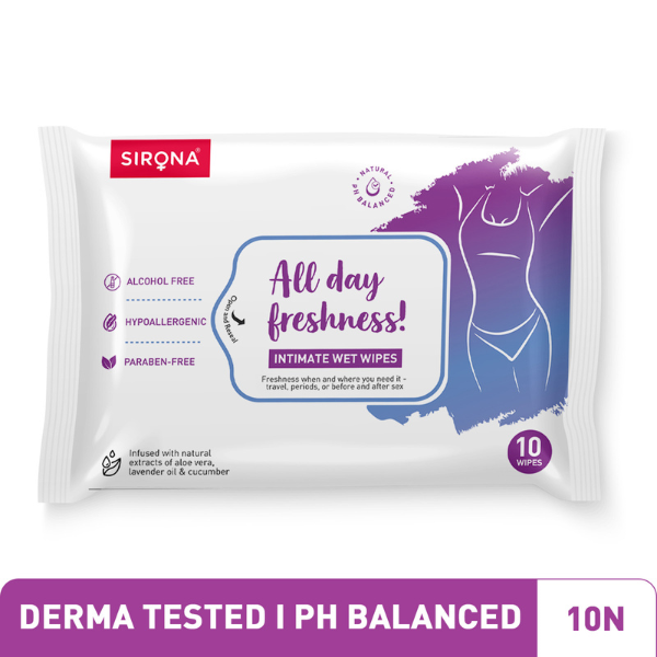 Intimate Wet Wipes (1 Pack of 10 Wipes)