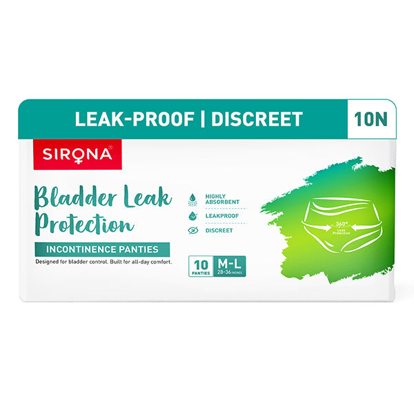 Sirona Incontinence Panties for Women - Pack of 10
