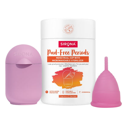 Menstrual cup with Sirona packaging 