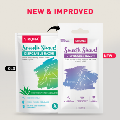 Sirona Aloe Boost Triple Blade Disposable Razor with Aloe Vera Strip and Swedish Stainless Steel Blades
