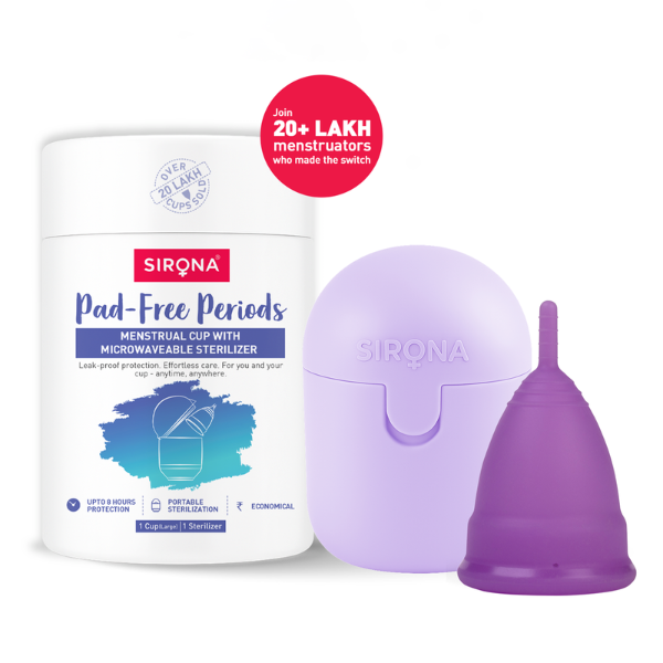 Menstrual Cup with Microwaveable Sterilizer
