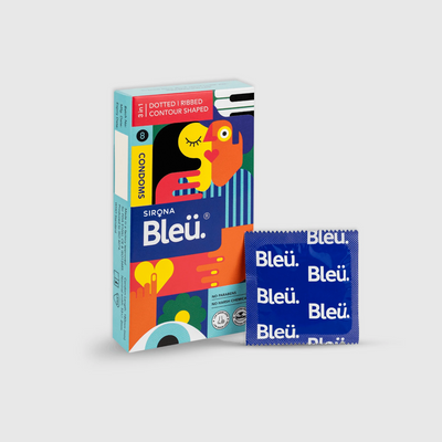 Bleu 3 in 1 Vegan Condoms (1 Pack of 8)