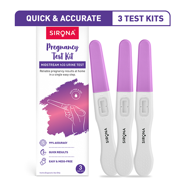 Sirona pregnancy test kit with three test sticks