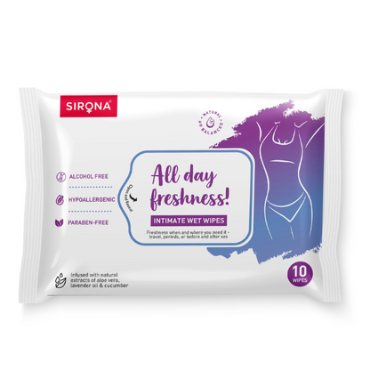 Intimate Wet Wipes (1 Pack of 10 Wipes)