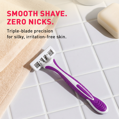 Sirona Aloe Boost Triple Blade Disposable Razor with Aloe Vera Strip and Swedish Stainless Steel Blades