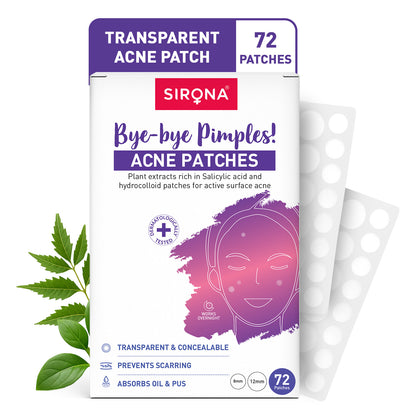 Sirona acne patches packaging with a white background