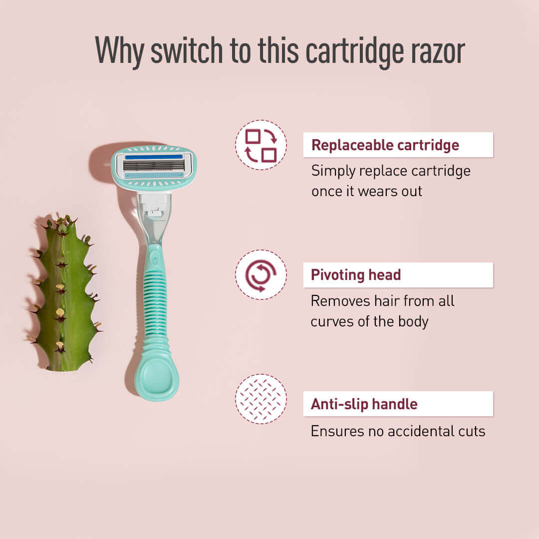 4 Blade Resuable Cartridge Razor (Pack of 1)