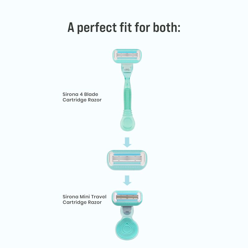 Sirona 5 Blade Cartridge Blades | Replacable Cartridge Blade for Women Razors, Stainless Steel Blade for Hair Removal from Arms, Underarms, Bikini area &amp; Legs (Pack of 2)