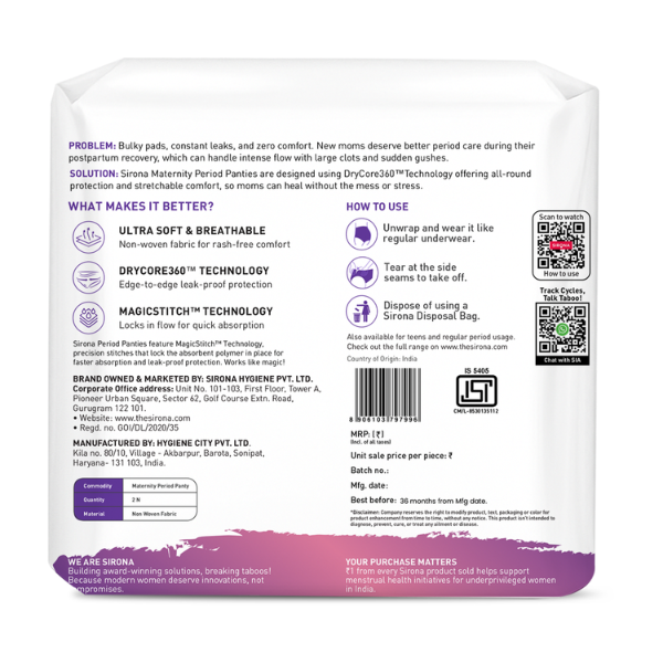 Sirona Maternity Panty