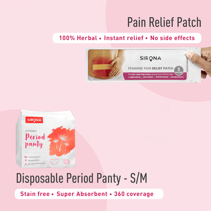 Disposable Period Panties for Women | Comfortable Fit, Super Absorbent, 360-Degree Protection, Leakproof, 12 Hour Protection - Pack of 5