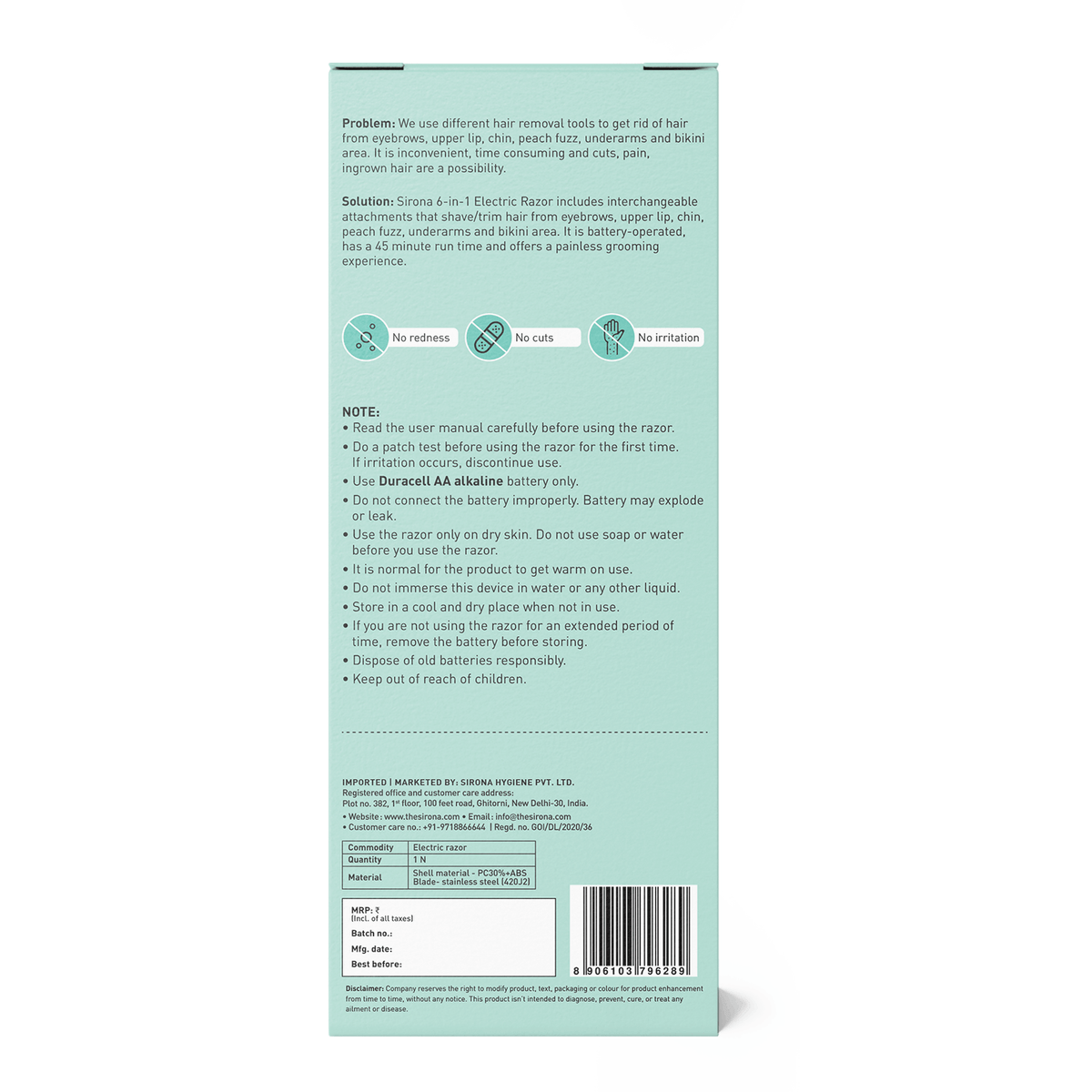 6 In 1 Electric Razor for Women