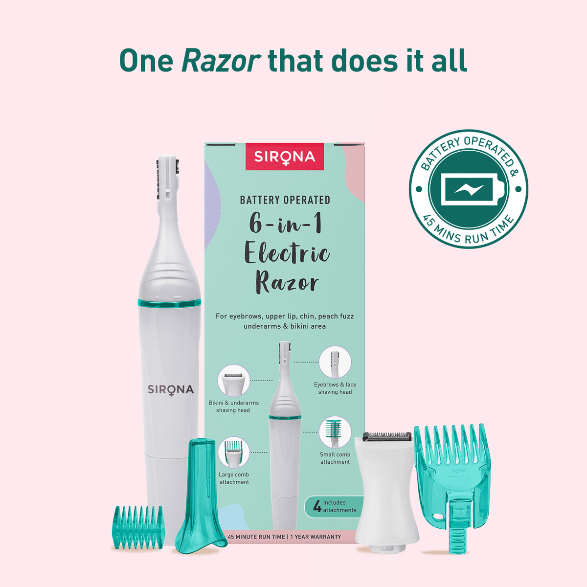 6 In 1 Electric Razor for Women