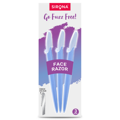 Sirona Reusable Face Razors for Women for Facial Hair - Pack of 3