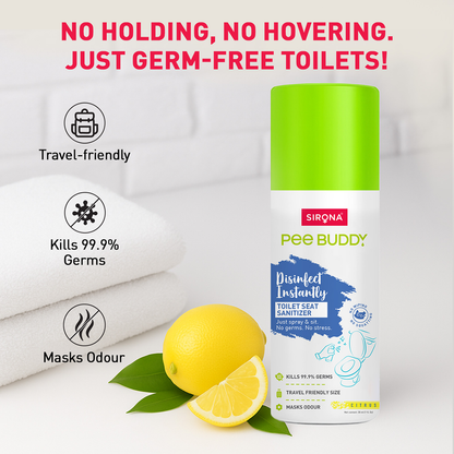 PeeBuddy Toilet Seat Sanitizer (Pack of 3) - 30 ml