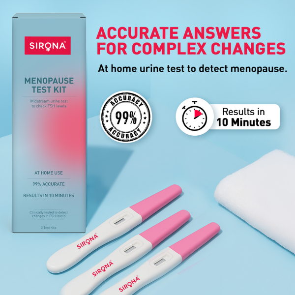 Sirona menopause kit on blue background
