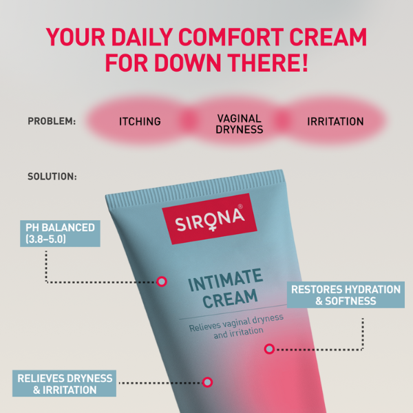 Sirona intimate cream for dryness and irritation