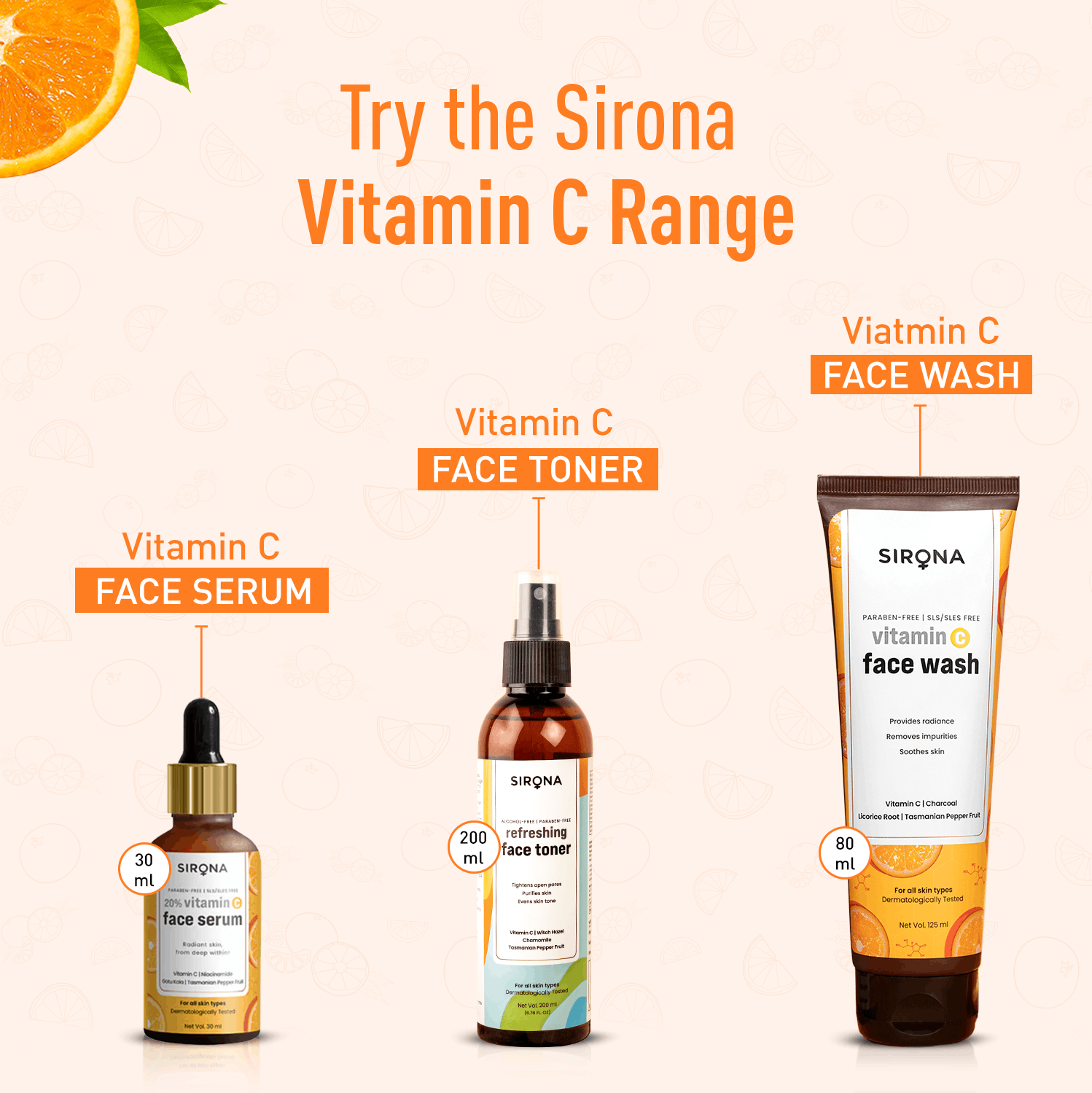 Sirona Vitamin C Face Cream | Daily Vitamin C Cream for Radiant &amp; Even toned Skin, Reduces Dark Spots, For All Skin Types, Paraben Free - (50 gm)