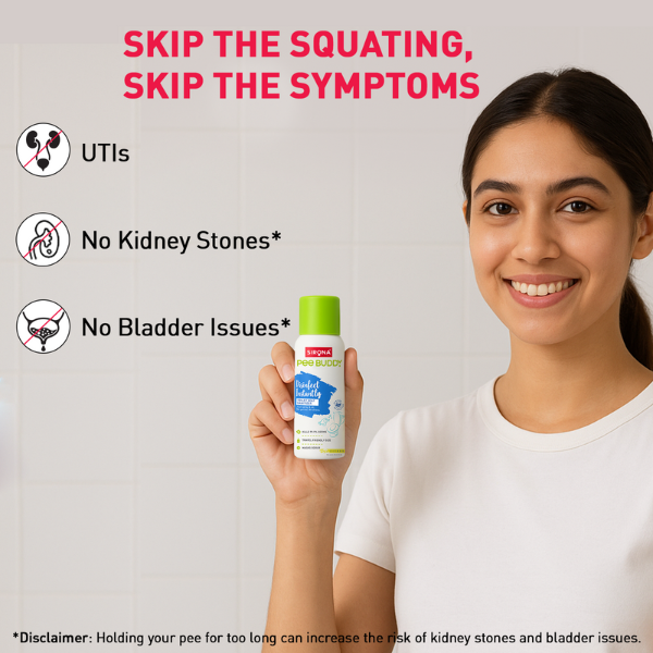 Woman holding a bottle 