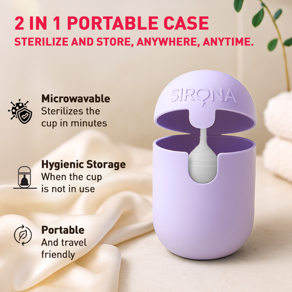 Menstrual Cup with Microwaveable Sterilizer