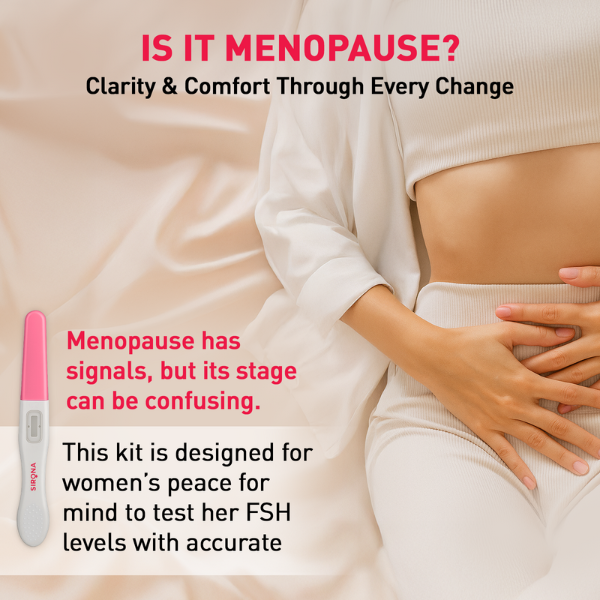 Menopause test kit with thermometer