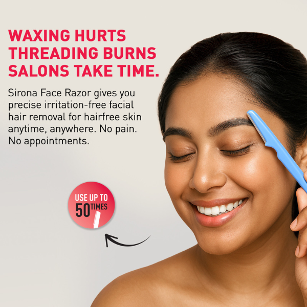 Reusable Face Razors for Women for Facial Hair - Pack of 3