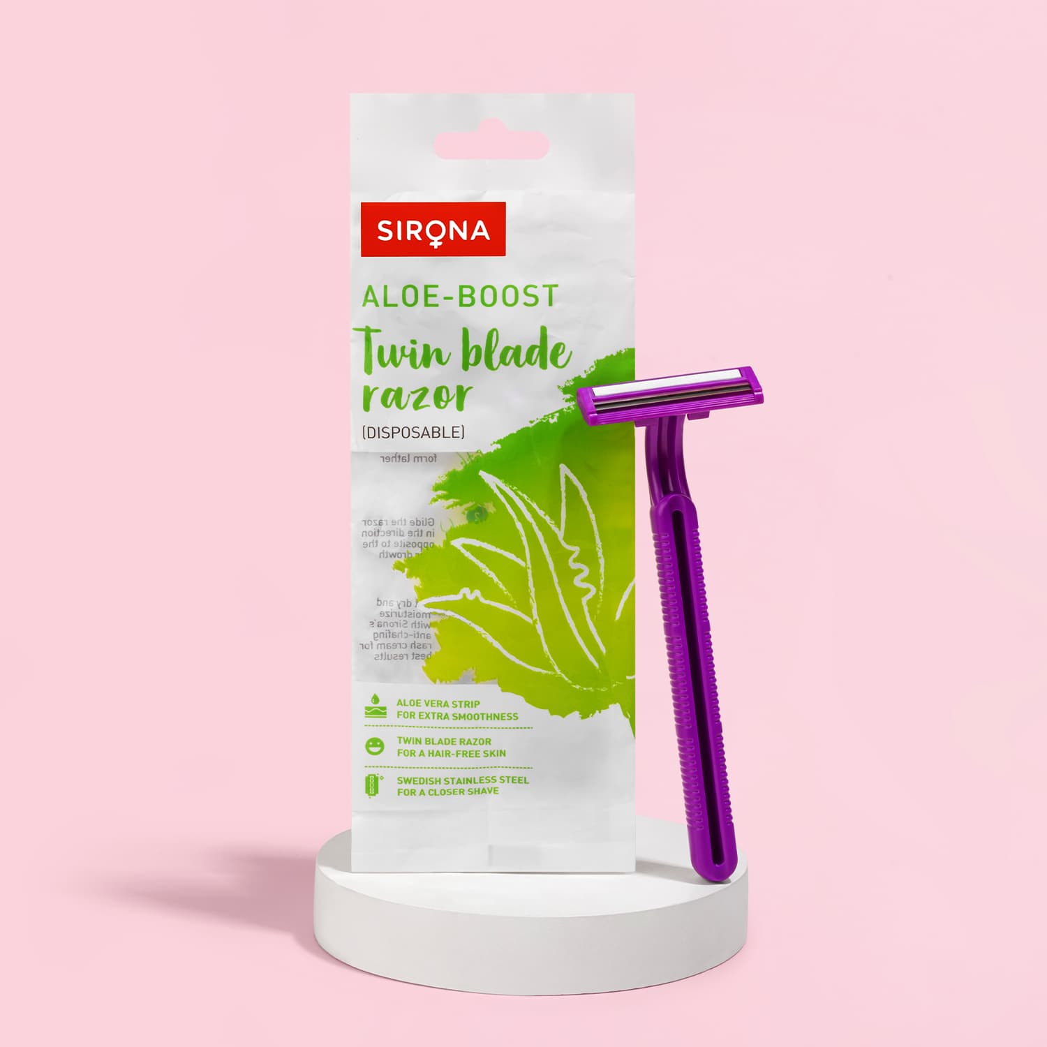 Aloe Boost Twin Blade Disposable Razor (1 Pack of 5 Razors)
