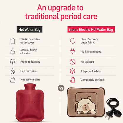 Cute Teddy Electric Hot Water Bag for Period Pain, Cramps &amp; Relaxation