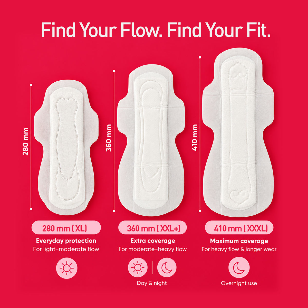 Comfort+ Sanitary Pads - P10 (360mm | XXL+)