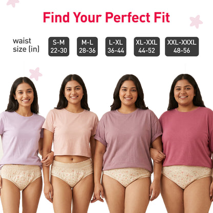 Sirona Disposable Teens Period Pants – Pack of 5, Ultra-Soft Leak-Proof Protection