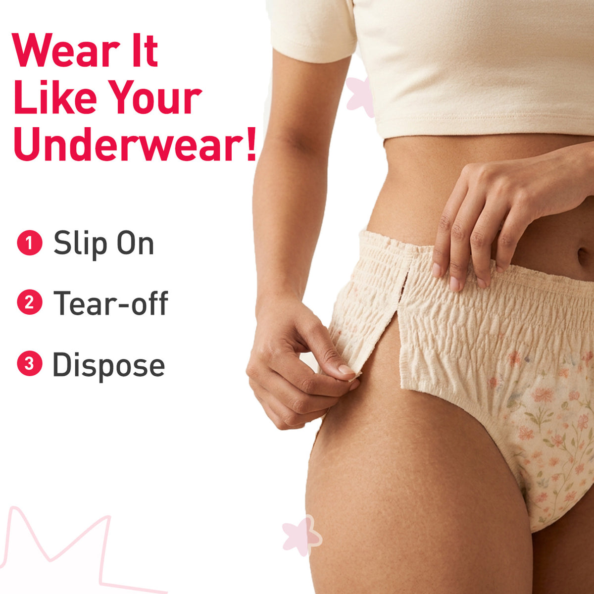 Sirona Disposable Teens Period Pants – Pack of 5, Ultra-Soft Leak-Proof Protection