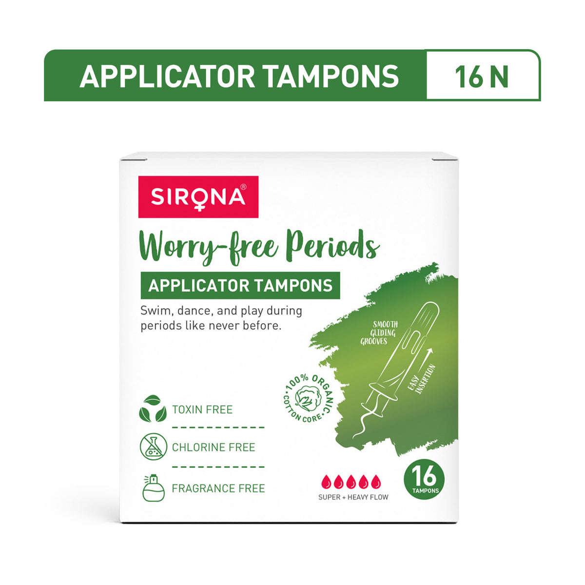 Applicator Tampons (1 Pack of 16 Heavy Flow Tampons)